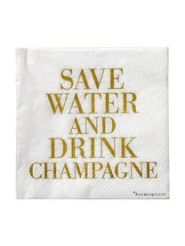 Bloomingville Papier-Servietten Save Water, 20 Stück