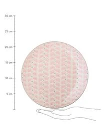 Bloomingville Hangefertigte Frühstücksteller Maya Mit Verspieltem Muster, 3er-Set – Bild 3