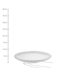 Broste Copenhagen Handgemachte Speiseteller Salt Aus Porzellan, 4 Stück – Bild 3