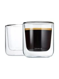 Blomus Doppelwandige Glas-Becher Nero, 2 Stück