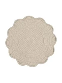 Runde Baumwoll-Tischsets Boutis, 2 Stück