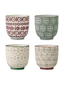 Bloomingville XS Becher Karine Mit Kleinem Muster, 4er-Set