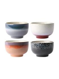 Handgemachte Schälchen 70's, 4er-Set