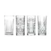 Kristall-Longdrinkgläser Bichiera Mit Relief, 4er-Set