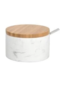 Keramik Zuckerdose Kalina Mit Löffel Und Bambusdeckel