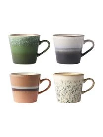 Handgemachte Tassen 70's, 4er-Set