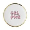 Porzellan-Frühstücksteller Grl Pwr Mit Aufschrift