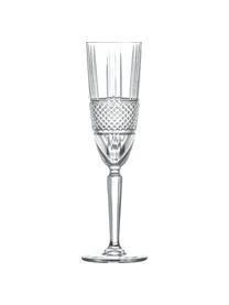 Kristall-Sektgläser Brillante Mit Relief, 6 Stück