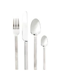 Silbernes Besteck-Set Lexi Mit Rillenstruktur Am Griff, 6 Personen (24-tlg.)