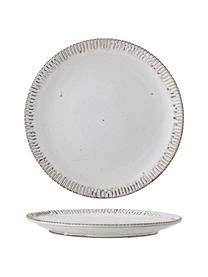 Bloomingville Handgemachte Speiseteller Thea Mit Reaktiver Glasur Und Rillenrelief, 4 Stück – Bild 5