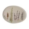 Bloomingville Handgemachte Servierplatte Bea Mit Gräser-Motiv Und Craquelé Glasur