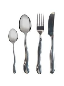 ByOn Besteck-Set Waverly Mit Gehämmerten Griffen Aus Edelstahl, 4 Personen (16-tlg.)