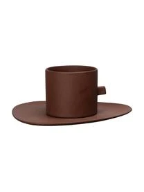 ByOn Kaffeetassen Mit Untertassen Clay, 2 Stück